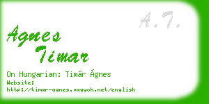 agnes timar business card