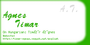 agnes timar business card